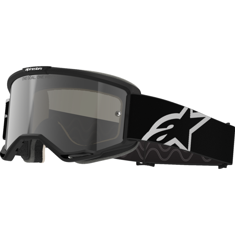 Alpinestars Vision 5 Goggles - Corp Black/White (Mirror Silver Lens)