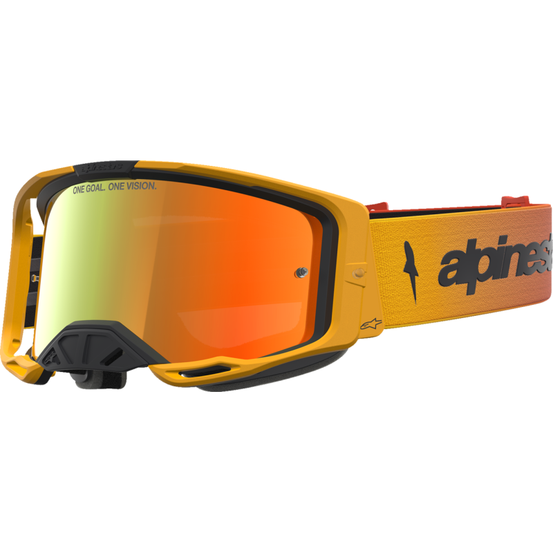 Alpinestars Vision 8 Goggles - Amber Fire Red/Black (Mirror Red Lens)
