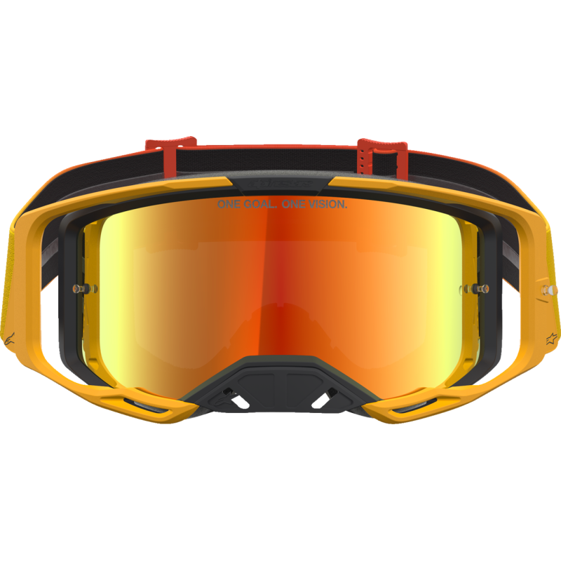 Alpinestars Vision 8 Goggles - Amber Fire Red/Black (Mirror Red Lens)