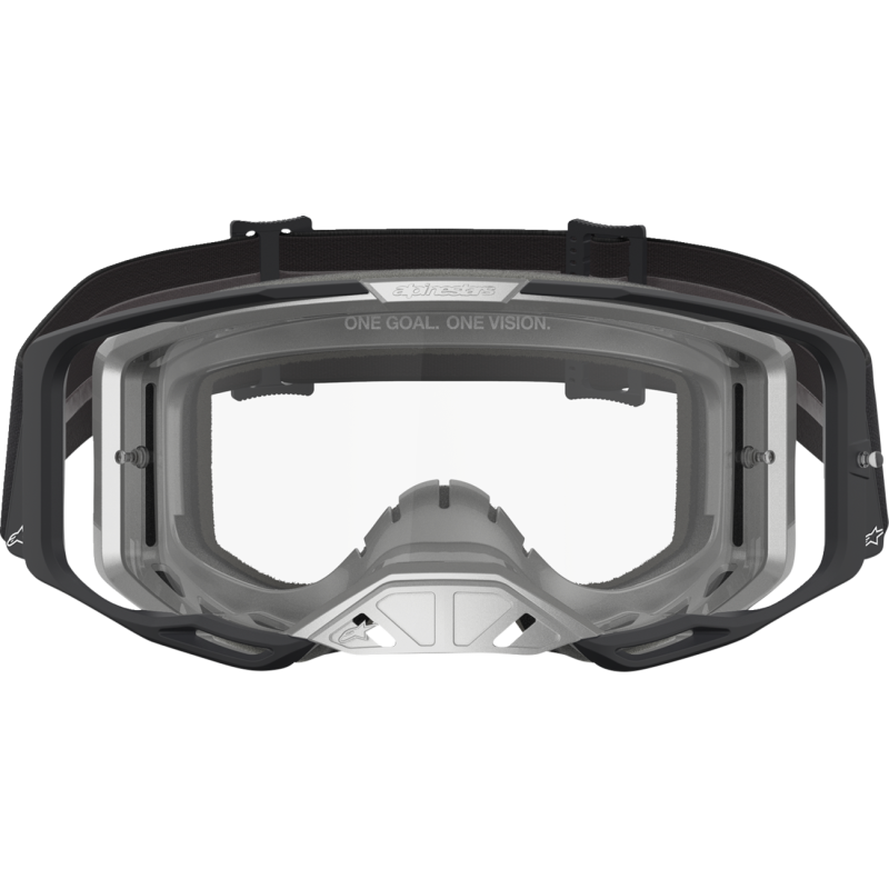 Alpinestars Vision 8 Goggles - Amber Black/Silver (Clear Lens)