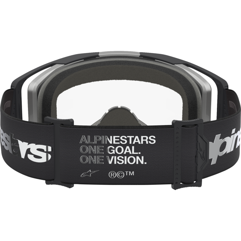 Alpinestars Vision 8 Goggles - Amber Black/Silver (Clear Lens)