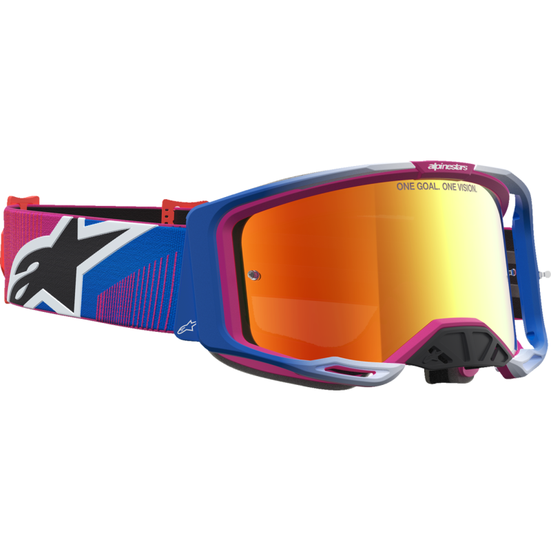 Alpinestars Vision 8 Goggles - Maven Fire Red/Black (Mirror Red Lens)