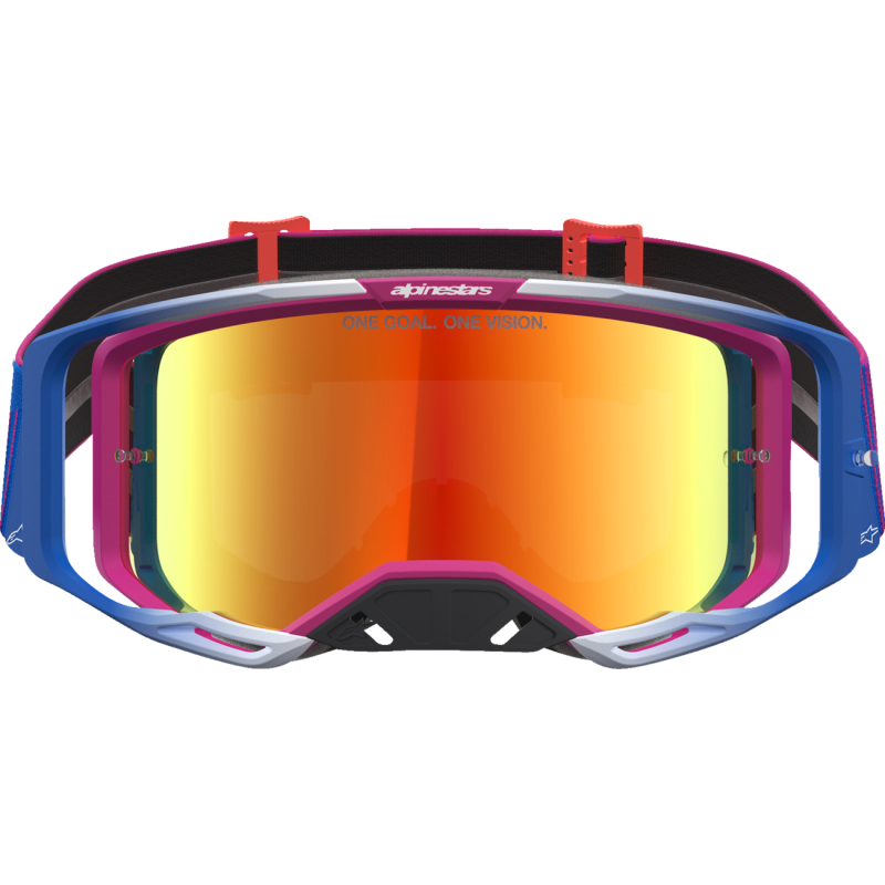 Alpinestars Vision 8 Goggles - Maven Fire Red/Black (Mirror Red Lens)