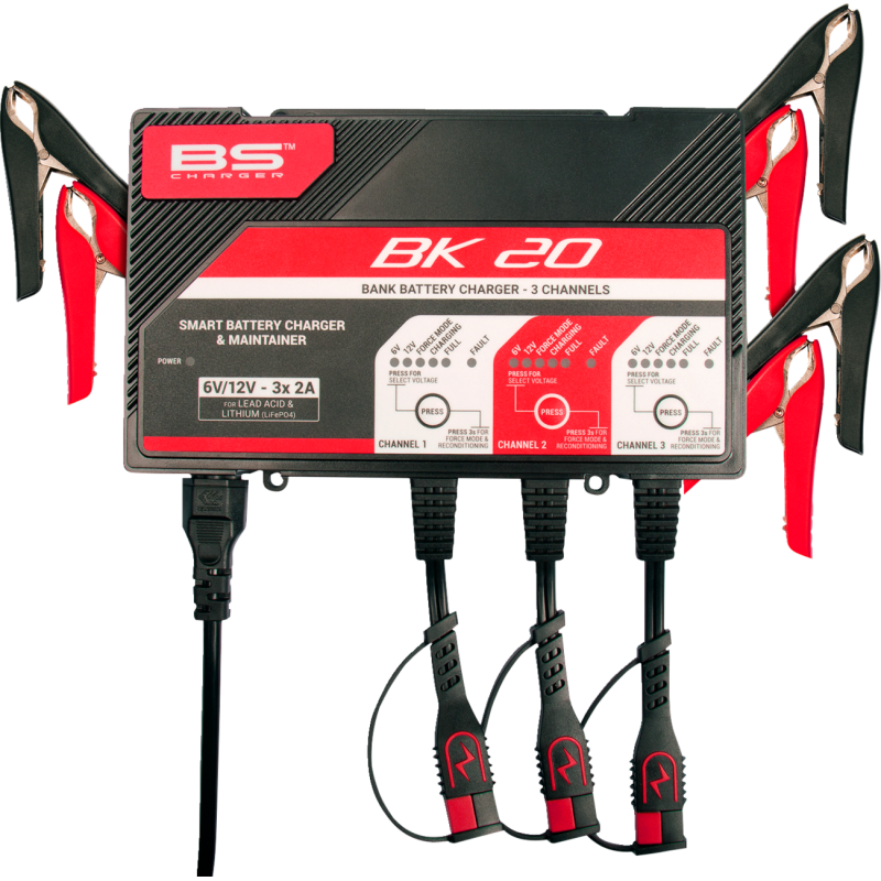 BS Battery BK 20 Smart Bank Battery Charger/Maintainer with Reconditioning Function