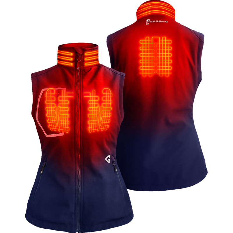 Gerbing Women's 7V Torrid Softshell Heated Vest 2.0, Navy, Size XL