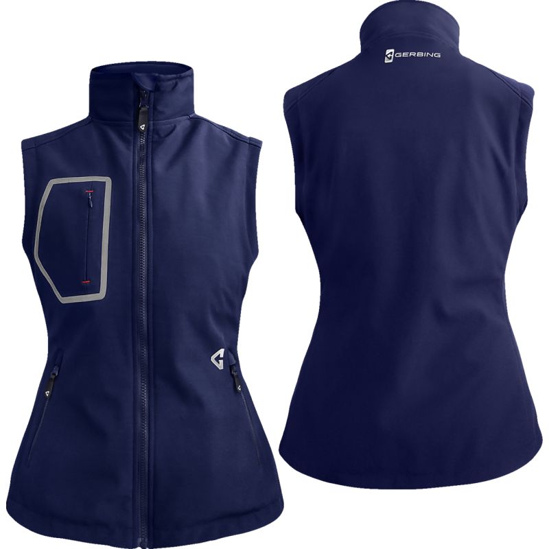 Gerbing Women's 7V Torrid Softshell Heated Vest 2.0, Navy, Size XL