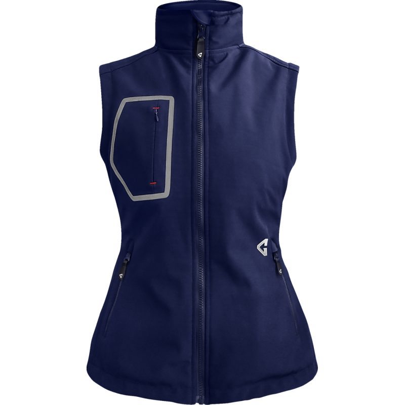 Gerbing Women's 7V Torrid Softshell Heated Vest 2.0, Navy, Size XL