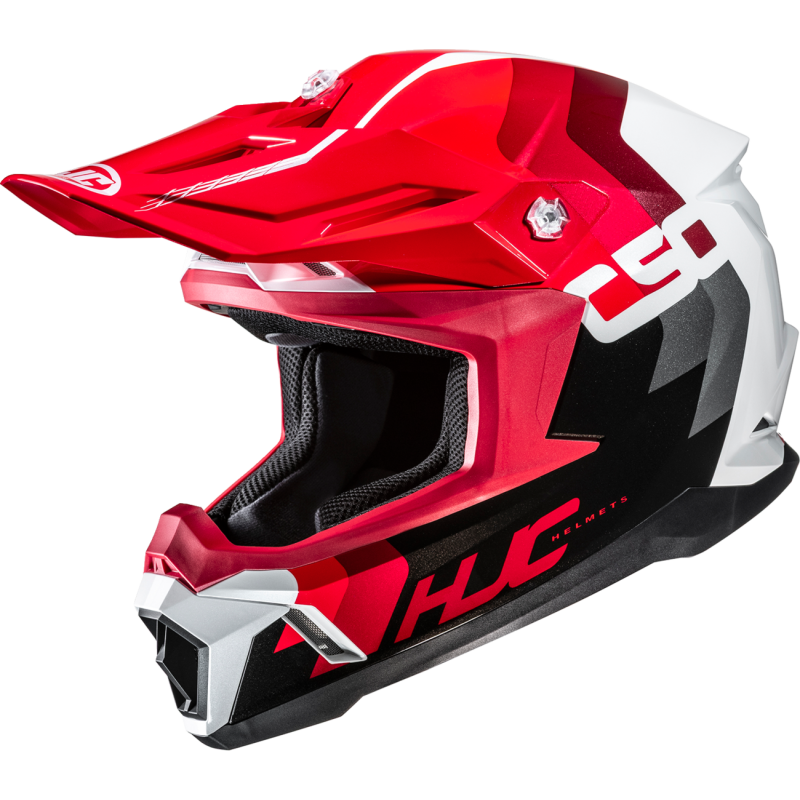 HJC C50 Primal Helmet - White/Red, Size M