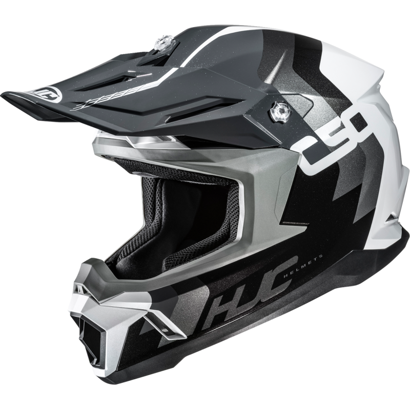 HJC C50 Primal Helmet - White/Black, Size L