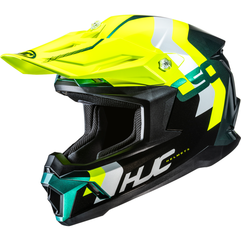 HJC C50 Primal Helmet - Green/Hi-Viz, Size S