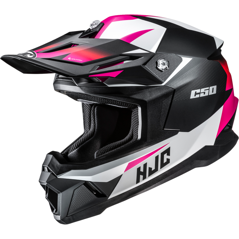 HJC C50 Slide Helmet - Semi-Flat Black/Pink - Size XS