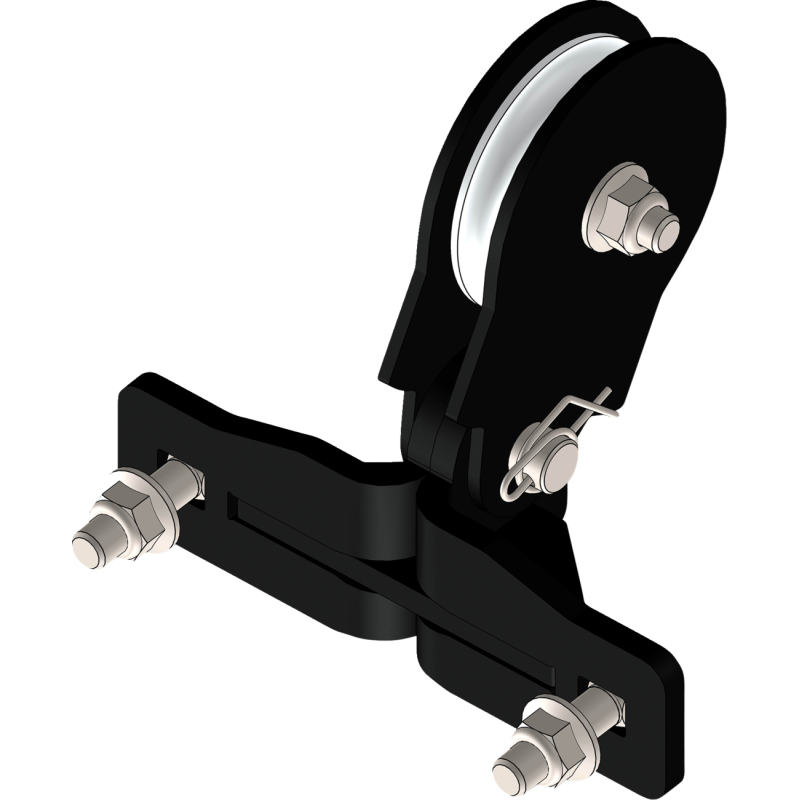 Quick plow pulley w/ steel cable