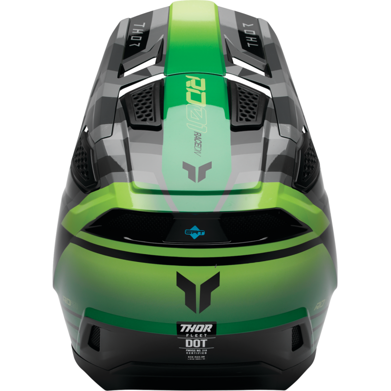 Thor Fleet Helmet - Camber - Black/Green - Size XL