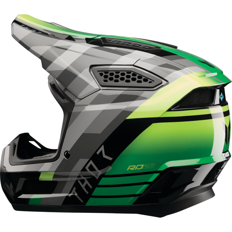 Thor Fleet Helmet - Camber - Black/Green - Size 2X