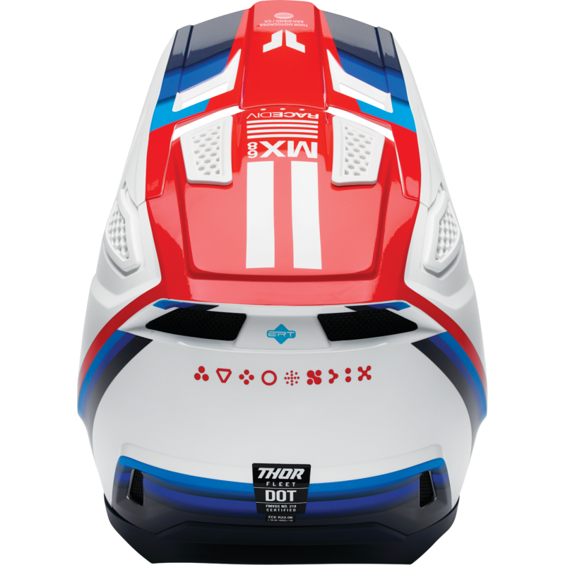 Thor Fleet Helmet - Defy - White/Blue/Red - Size M