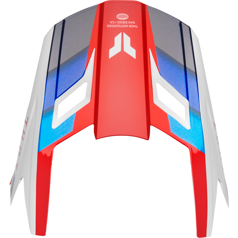Thor Fleet Visor - Defy, Red/White/Blue, Size L-2X