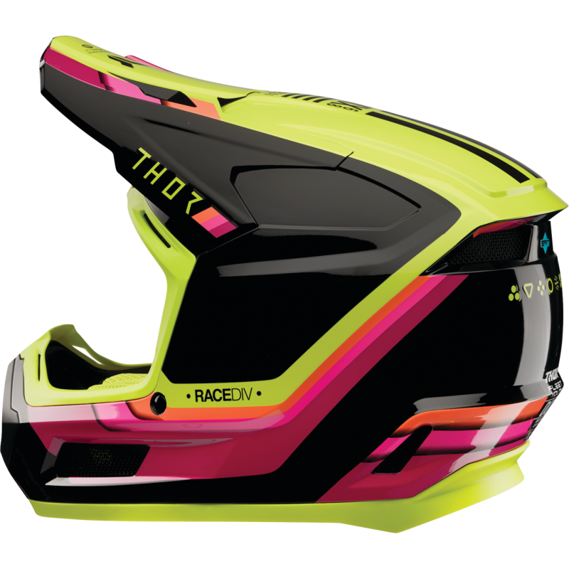 Thor Youth Fleet Helmet - Defy Black/Acid - Size M
