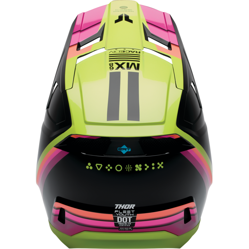 Thor Youth Fleet Helmet - Defy Black/Acid - Size M