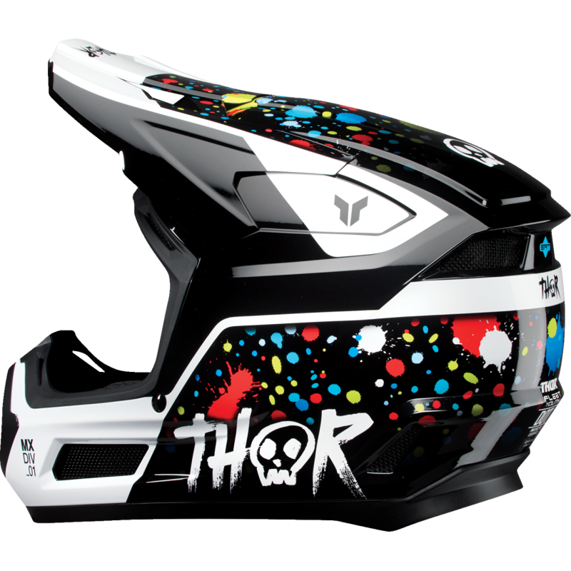 Thor Youth Fleet Helmet - Splat Black - Size M