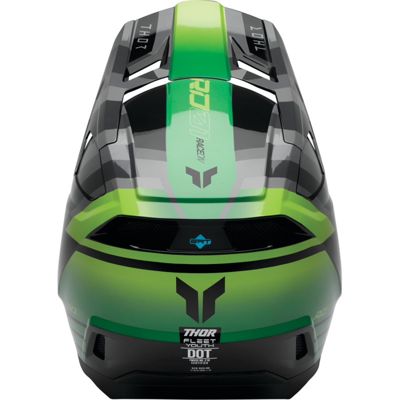 Thor Youth Fleet Helmet - Camber Black/Green - Size L