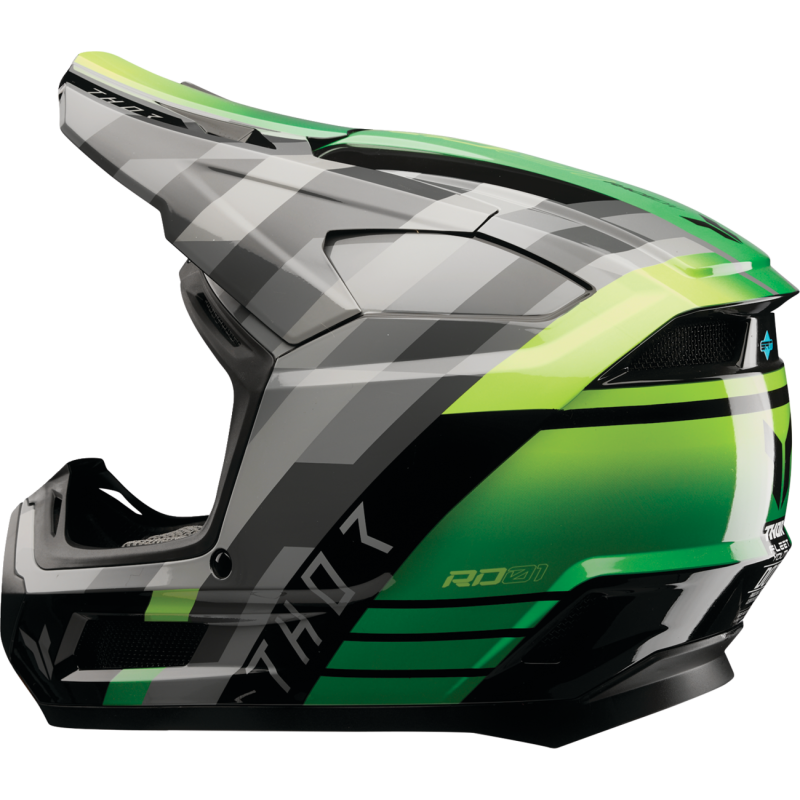 Thor Youth Fleet Helmet - Camber Black/Green - Size L
