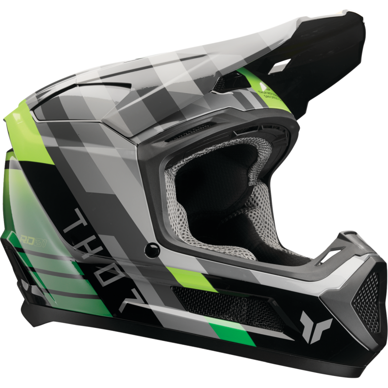 Thor Youth Fleet Helmet - Camber Black/Green - Size L