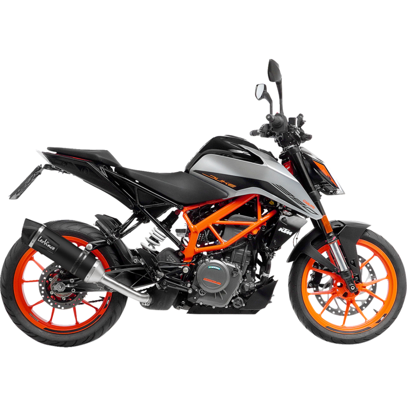 LV One EVO Slip-On, Black stainless steel, KTM 390 Duke 21-23