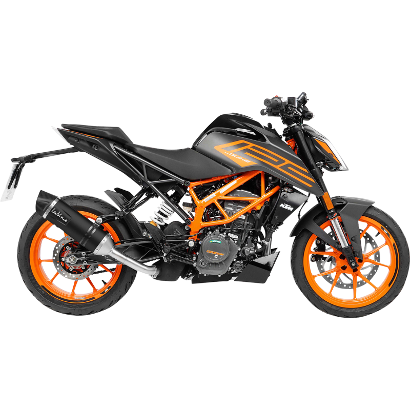 LV One EVO Slip-On, Black stainless steel, KTM 390 Duke 21-23