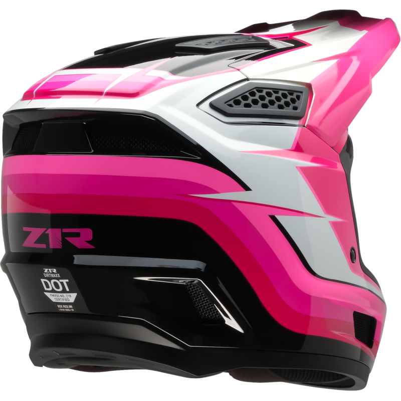 Z1R Dirt Maxx Helmet - Vortex - Pink/White - Size M