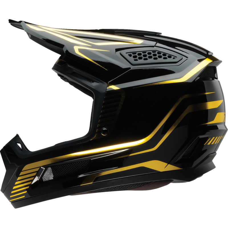 Z1R Dirt Maxx Helmet - Monogram - Black/Gold - Size S