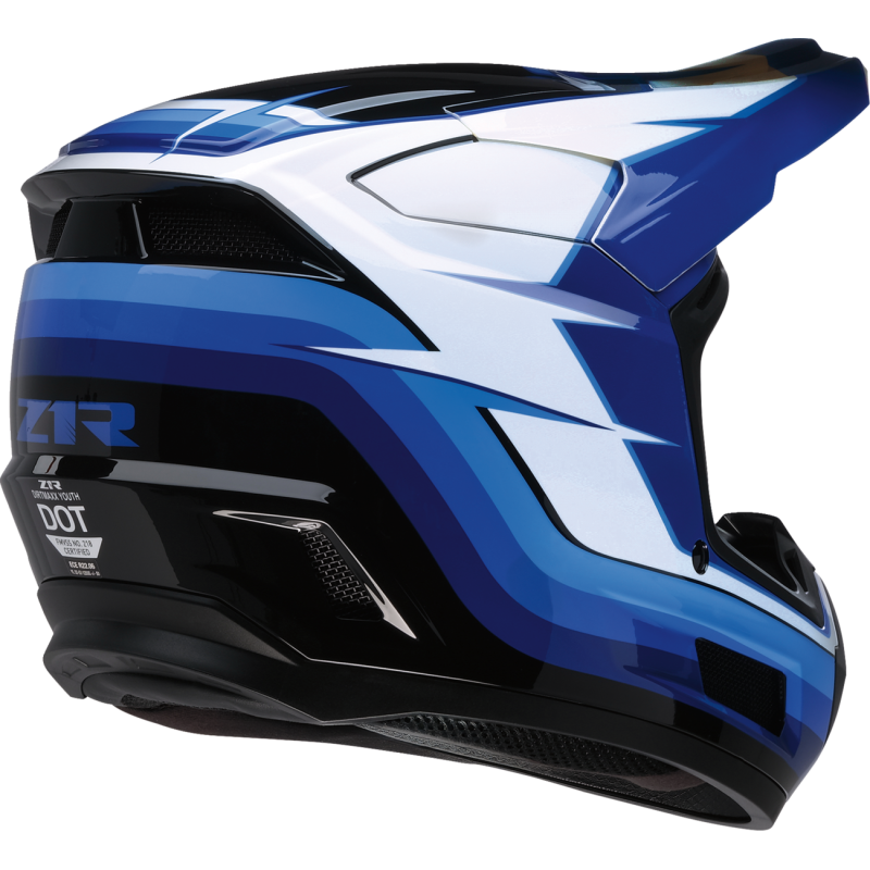 Z1R Dirt Maxx Youth Helmet - Vortex Blue/White - Size M