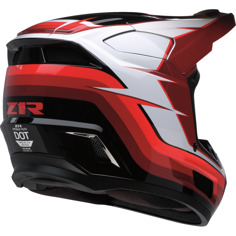 Z1R Dirt Maxx Youth Helmet - Vortex Red/White - Size L