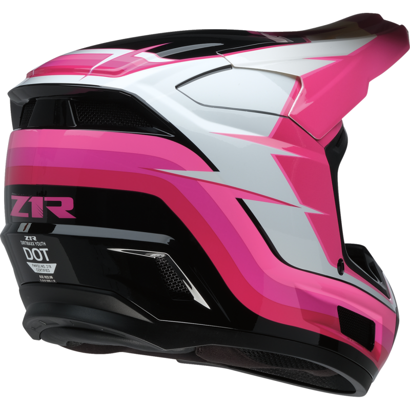 Z1R Dirt Maxx Youth Helmet - Vortex Pink/White - Size L