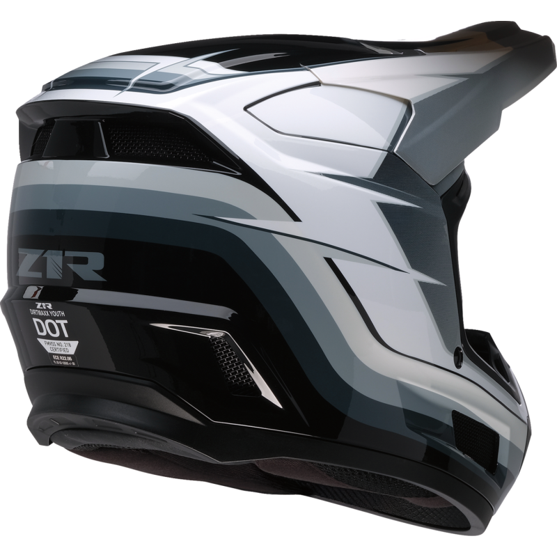 Z1R Dirt Maxx Youth Helmet - Vortex Black/White/Gray - Size S