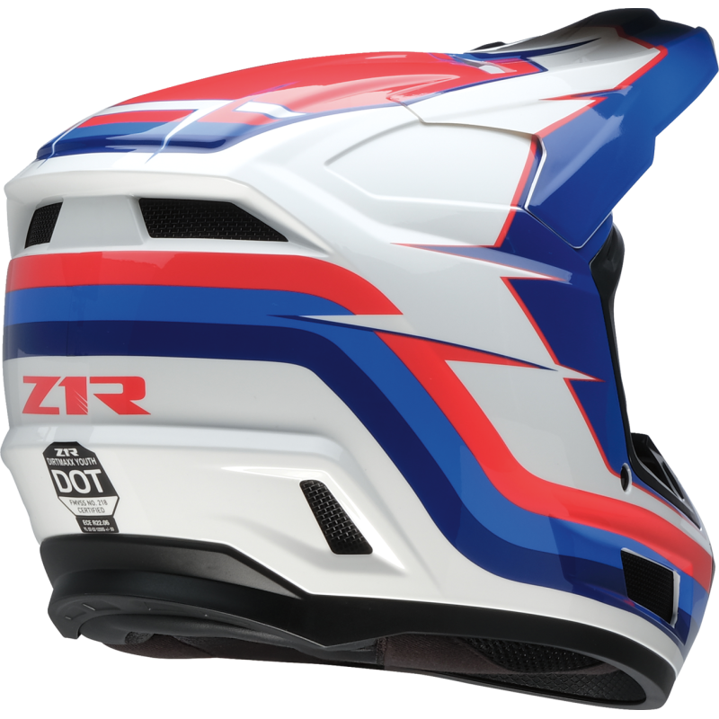 Z1R Dirt Maxx Youth Helmet - Vortex Red/White/Blue - Size L