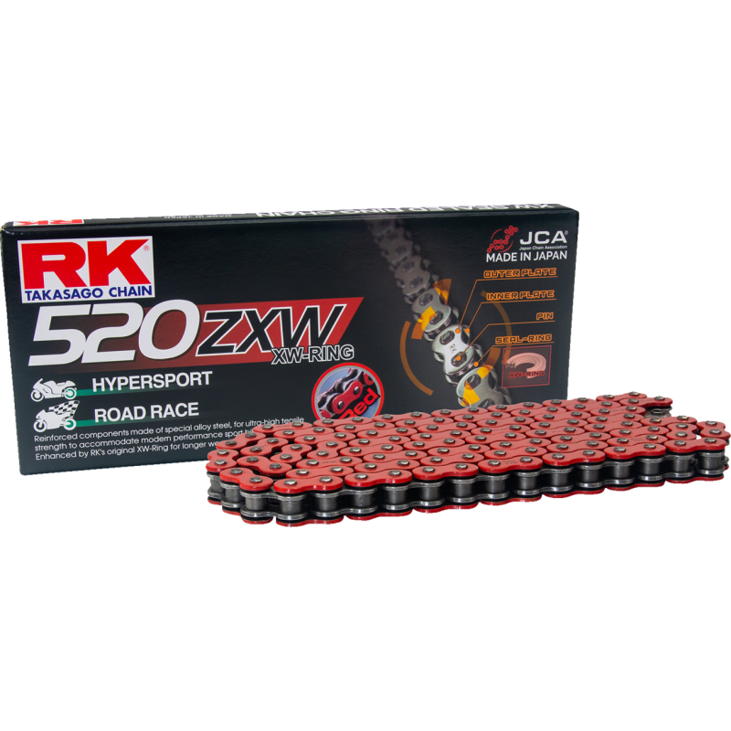 RK 520 ZXW Rivet Connecting Link (Red)