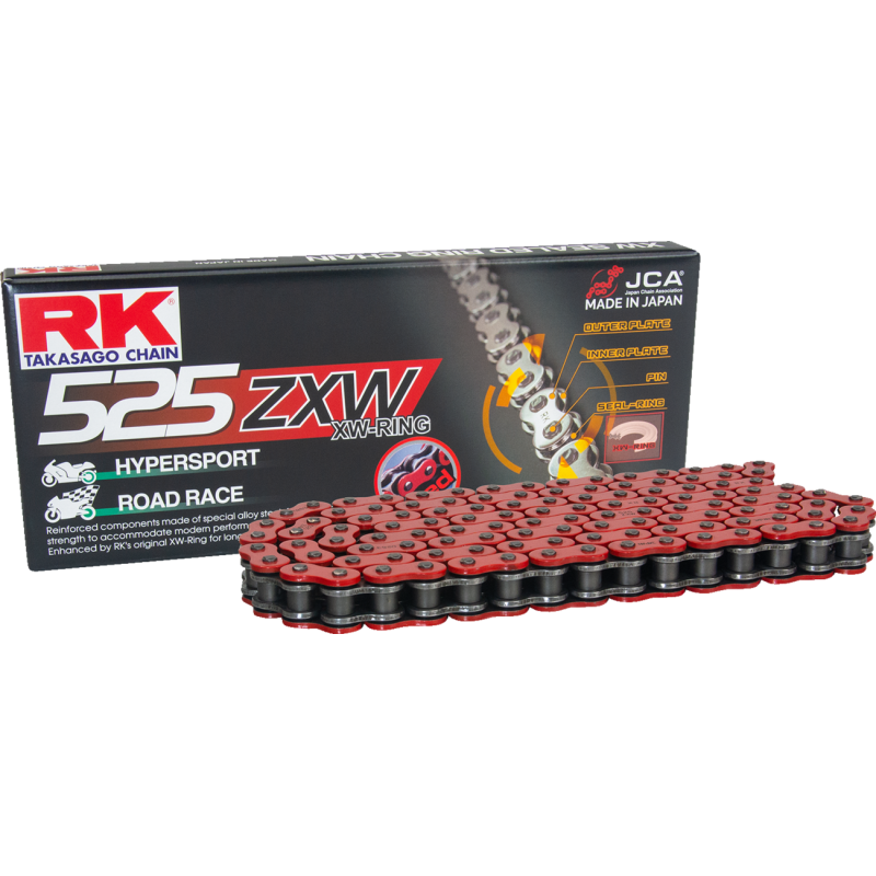RK 525 ZXW Rivet Connecting Link (Red)
