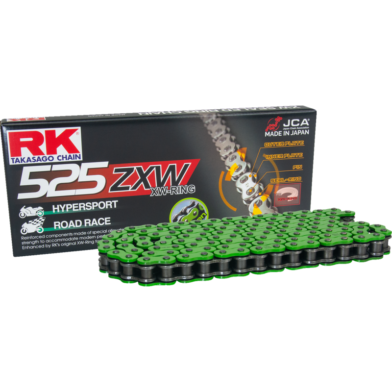 RK 525 ZXW Rivet Connecting Link (Green)