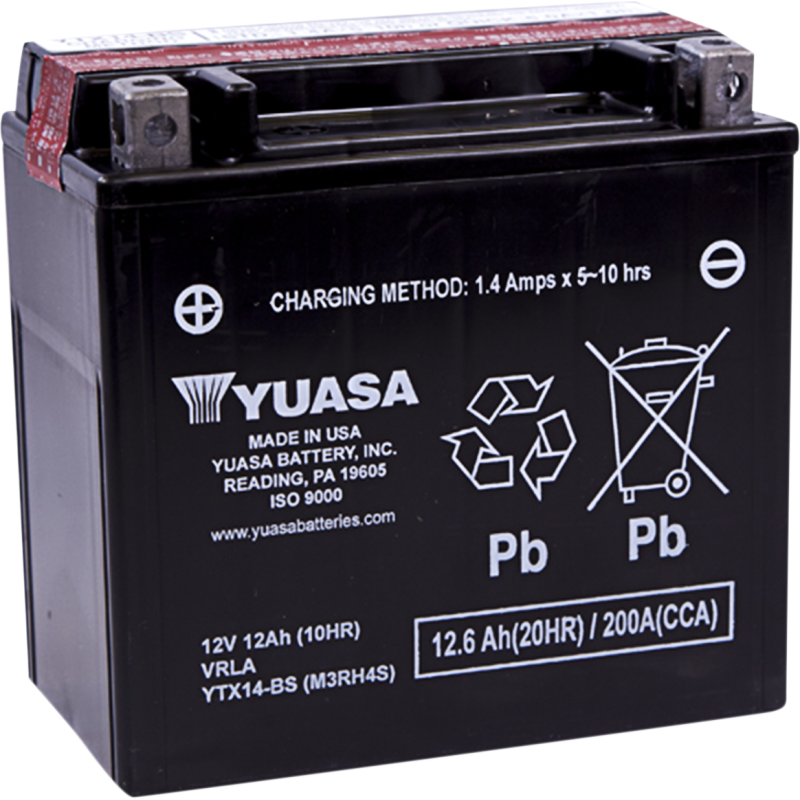Yuasa AGM Maintenance-Free Battery YTX14-BS