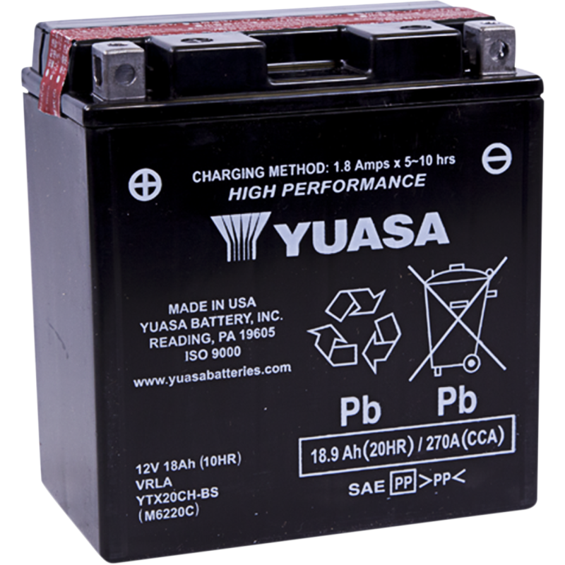 Yuasa High-Performance AGM Battery YTX20CH-BS