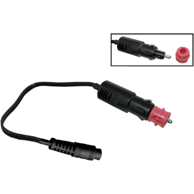 Male cigarette lighter plug adapter, 5"