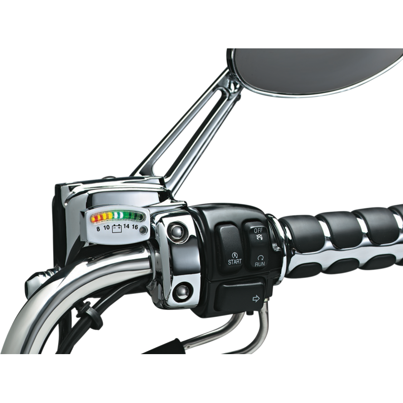 LED Battery Gauge (Chrome)