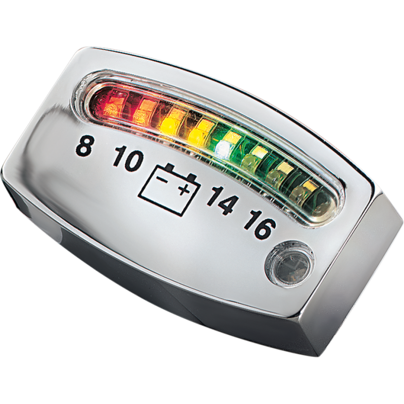 LED Battery Gauge (Chrome)