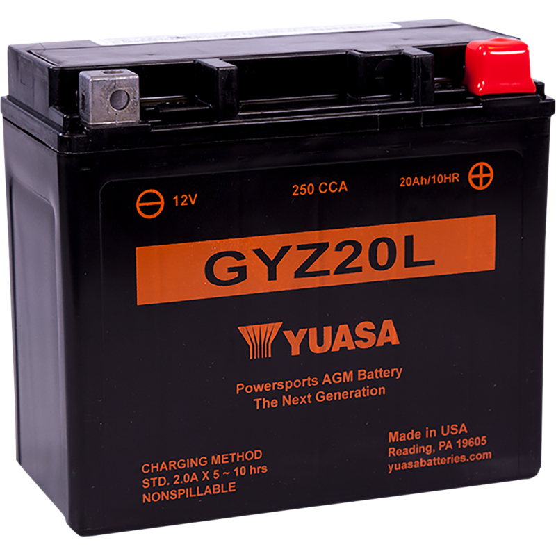 Yuasa GYZ Factory-Activated AGM Battery GYZ20L