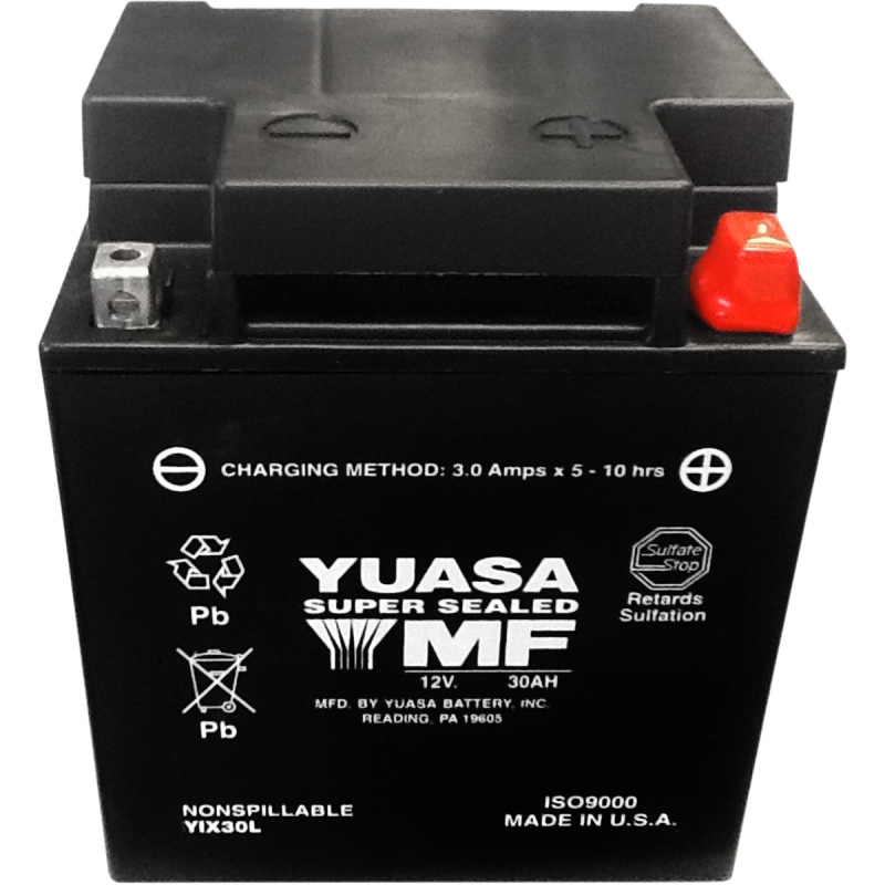 Yuasa AGM Maintenance-Free Battery YIX30L-PW (Factory-Activated)