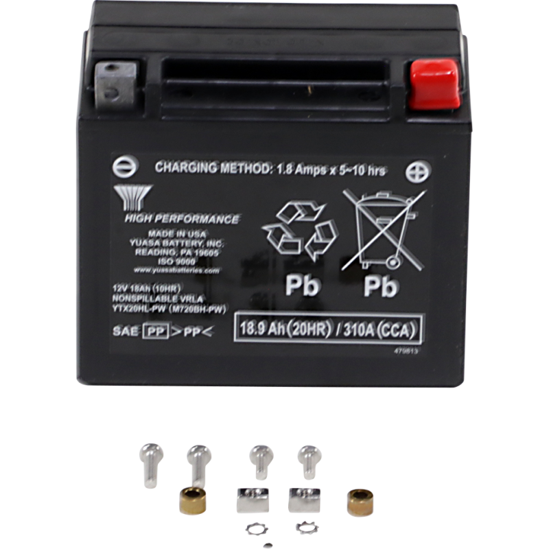 Yuasa High-Performance AGM Battery YTX20HL-PW (Factory-Activated)