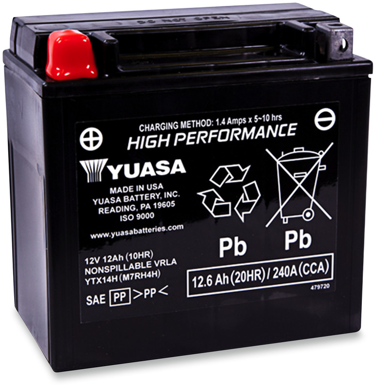 Yuasa High-Performance Factory-Activated AGM Maintenance-Free Battery 2113-0106
