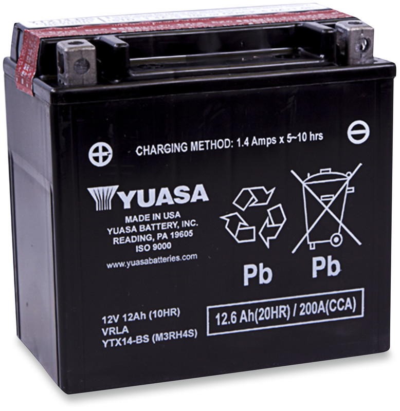 Yuasa AGM Maintenance-Free Battery YTX14-BS for YAMAHA FJ1200 91-93 (all)