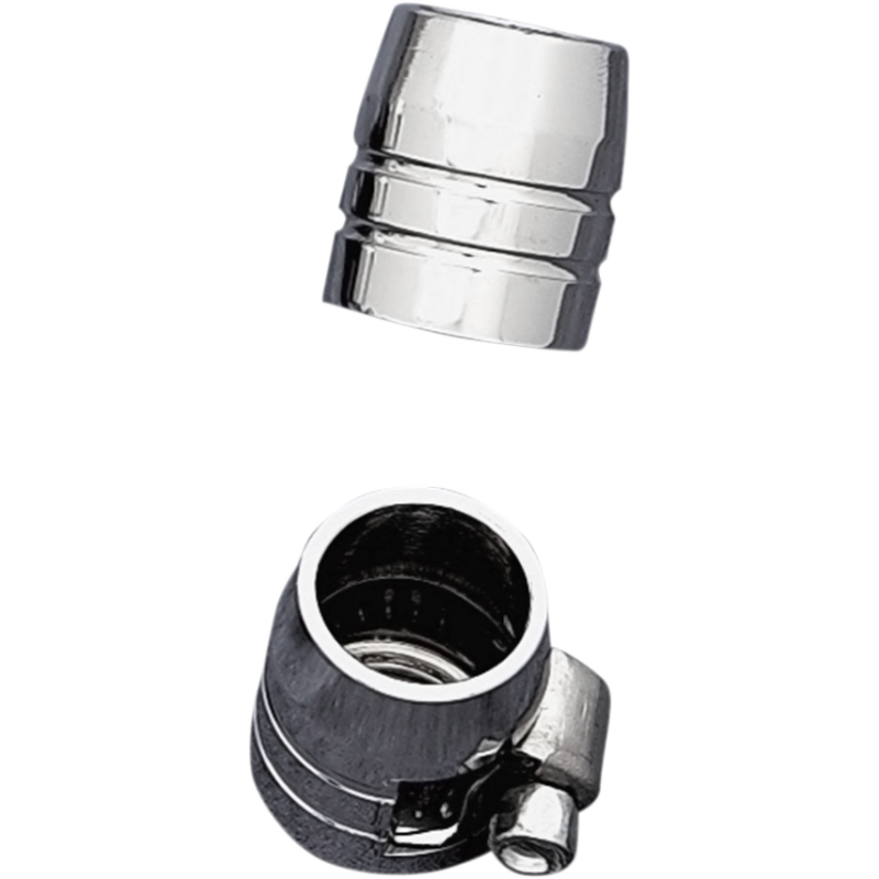 Grooved Chrome Hose Ends 1/4"