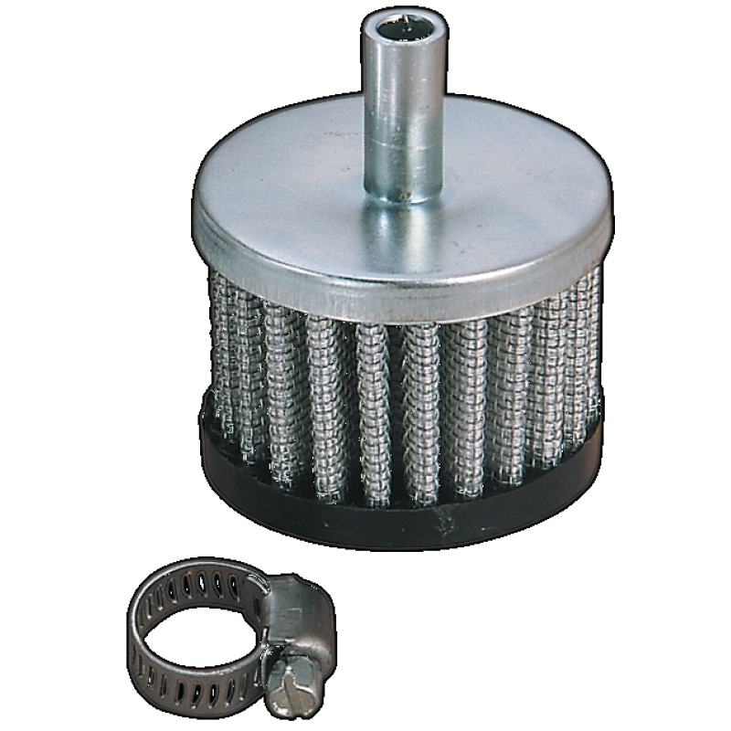 Rubber-top crankcase filter